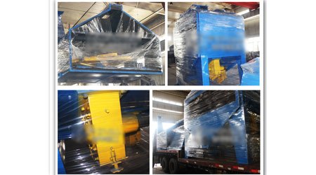 發(fā)往遼寧朝陽Q6926輥道通過式拋丸機(jī)裝車發(fā)貨現(xiàn)場(chǎng)